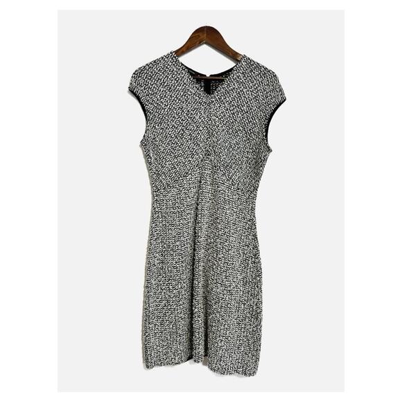 St. John Tweed Eyelash Space Dye Sheath Dress Black Green White 6 - Picture 3 of 9